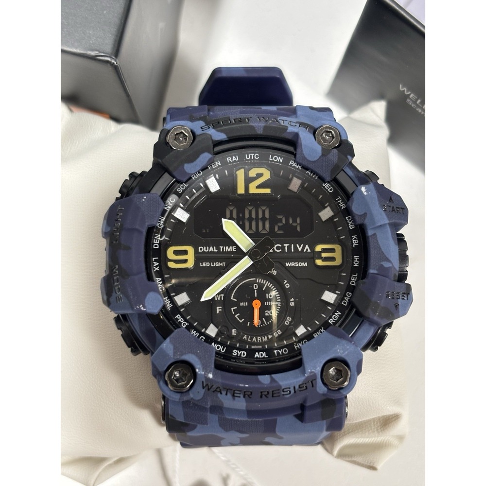 Activa Circuit X Invicta Men's 56mm Digital  Resistant Sport Shockprf Watch Blue - Picture 2 of 6